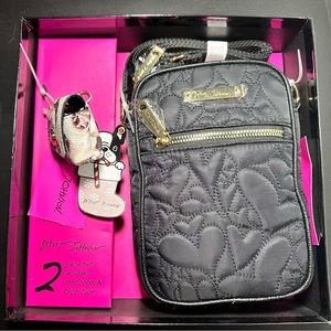 Betsey Johnson Crossbody & Ear Bud Case Women